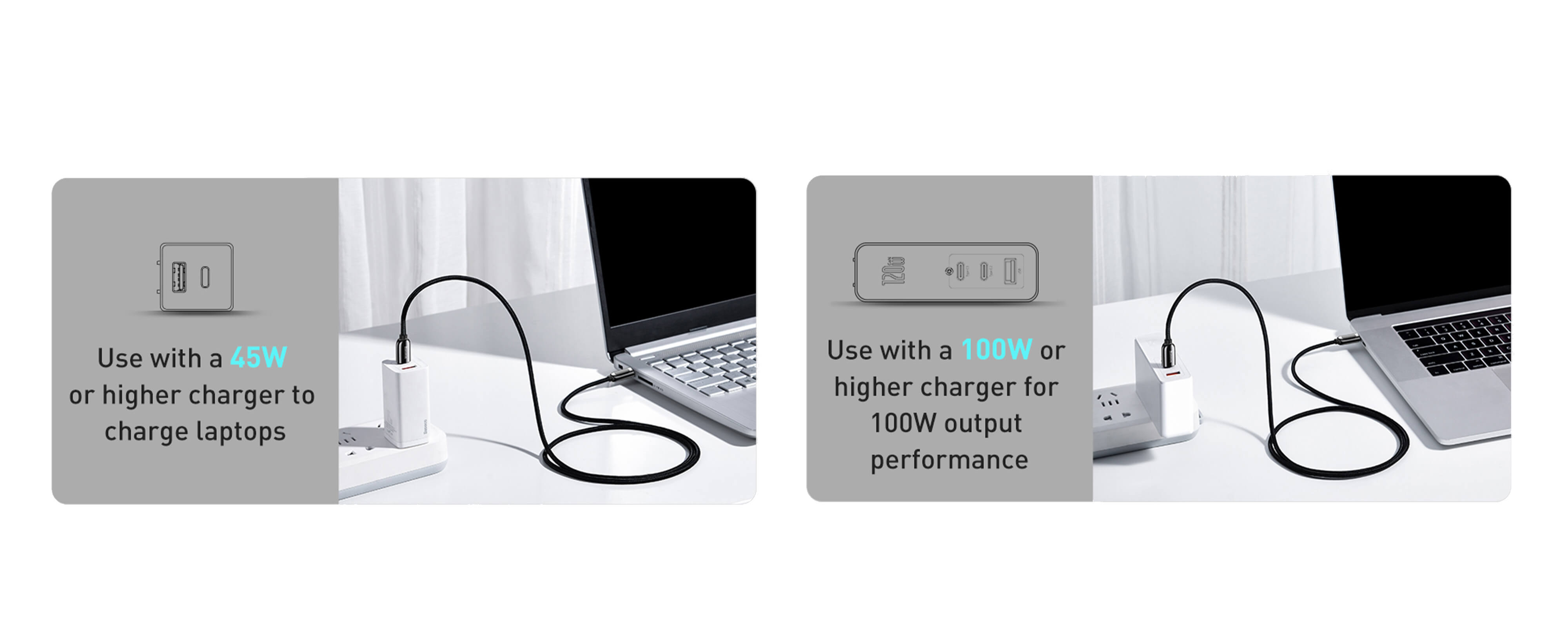 Baseus Display Fast Charging Data Cable Type-C to Type-C 100W 2M - Black